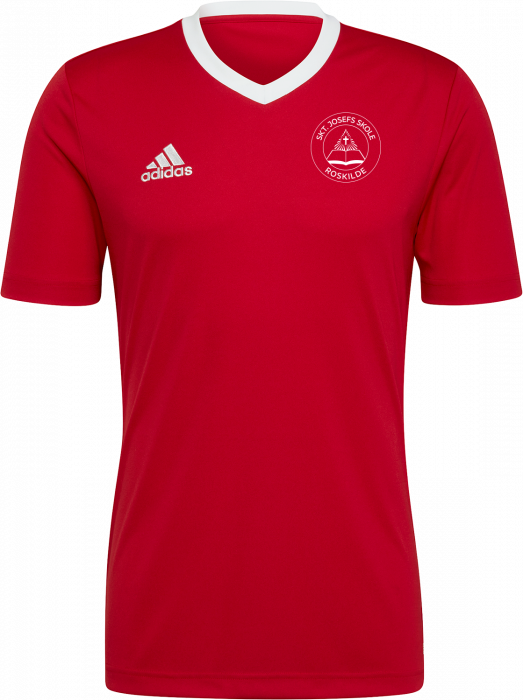 Adidas - Sports T-Shirt Kids - Power red 2 & biały